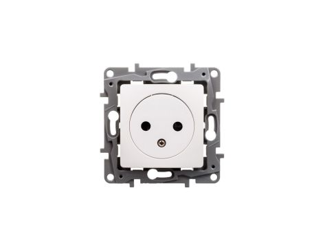 NILOE Gniazdo pojedyncze z/u płaskie z przesłonami 16A IP21 białe 664737