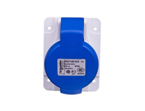Gniazdo tablicowe 2P+Z 16A niebieskie IP44 PKF16F423