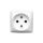 OTEO Gniazdo pojedyncze z/u 16A z przesłonami białe 086127