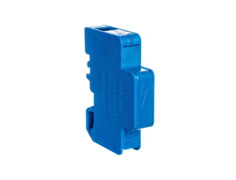 Blok rozdzielczy modułowy 1-biegunowy 60A we: 1x6-35mm2 wy: 6x2,5-6mm2 niebieski LBR60A 84326003