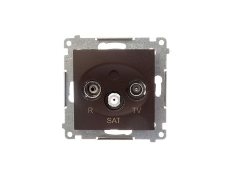 Simon 54 Gniazdo antenowe R/TV/SAT końcowe brąz mat DASK.01/46