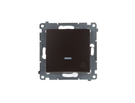 Simon 54 Przycisk /światło/ z podświetleniem, szybkozłącza, brąz mat DS1L.01/46