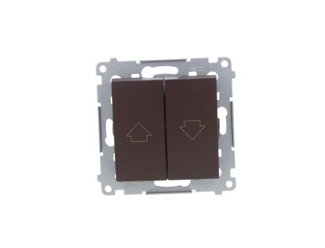 Simon 54 Przycisk żaluzjowy brąz mat, szybkozłącza, DZP1.01/46