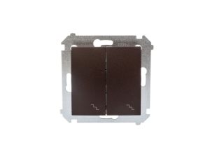 Simon 54 Łącznik schodowy podwójny brąz mat DW6/2.01/46