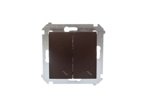 Simon 54 Łącznik schodowy podwójny brąz mat DW6/2.01/46