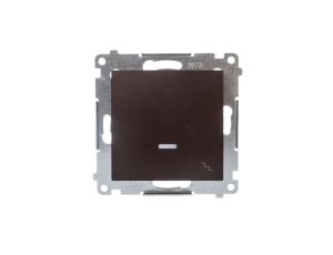 Simon 54 Łącznik schodowy z podświetleniem, szybkozłącza, brąz mat DW6L.01/46