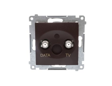 Simon 54 Gniazdo antenowe TV/DATA brąz mat DAD1.01/46