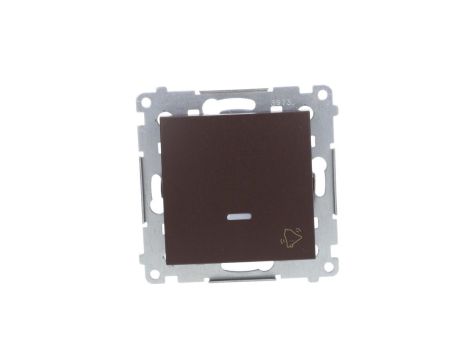 Simon 54 Przycisk /dzwonek/ z podświetleniem, szybkozłącza, brąz mat DD1L.01/46