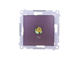 Simon 54 Gniazdo antenowe TV brąz mat DAK1.01/46