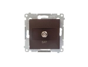 Simon 54 Gniazdo antenowe SAT brąz mat DASF1.01/46