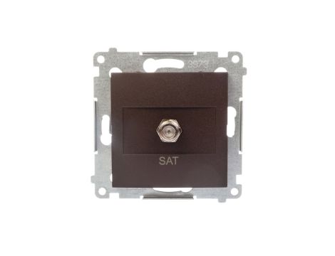 Simon 54 Gniazdo antenowe SAT brąz mat DASF1.01/46