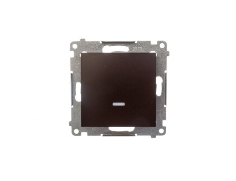 Simon 54 Przycisk pojedynczy zwierny z podświetleniem brąz mat DP1AL.01/46