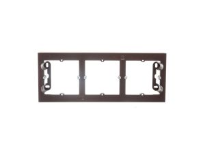 Simon 54 Premium Puszka natynkowa potrójna płytka brąz mat DPN3/46