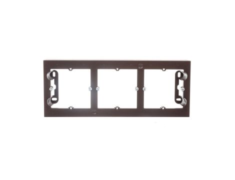 Simon 54 Premium Puszka natynkowa potrójna płytka brąz mat DPN3/46