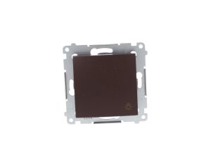 Simon 54 Przycisk /światło/, szybkozłącza, brąz mat DS1.01/46