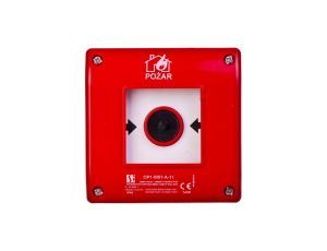 Przycisk ppoż. natynkowy 1Z 1R czerwony zwalniany samoczynnie bez sygnalizacji OP1-W01-A11