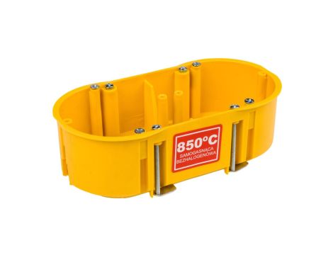 Puszka podtynkowa PK-2x60 podwójna 60mm regips samogasnąca żółta 0210-0N