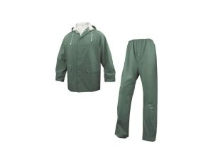 Komplet przeciwdeszczowy XL bluza + spodnie poliestru powlekanego PVC zielony EN304VEXG2