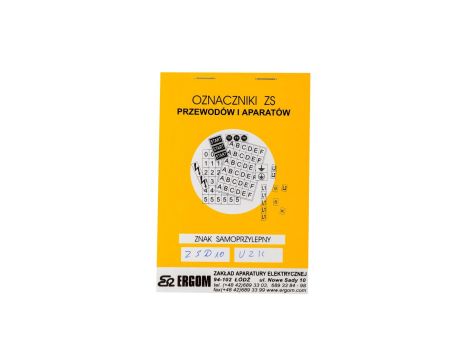 Znaki samoprzylepne ZS D10/UZK E04ZP-02030400100