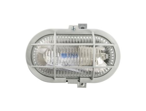 Oprawa kanałowa OVAL 1x60W E27 IIkl. 230V IP44 z siatką z tworzywa, popielata 102011/EU