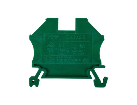 Złączka szynowa 2-przewodowa 2,5mm2 zielona EURO 43408GR