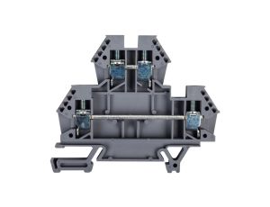 Złączka szynowa 2-piętrowa 4mm2 szara EURO 43550