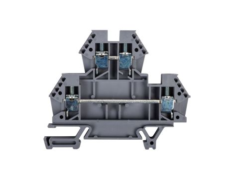 Złączka szynowa 2-piętrowa 4mm2 szara EURO 43550