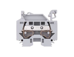 Złączka szynowa 2-przewodowa 10mm2 szara 284-101