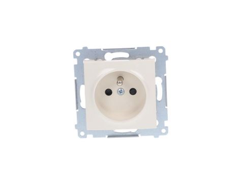 Simon 54 Gniazdo pojedyncze z/u przesłony torów prądowych 16A IP20, szybkozłącza, kremowe DGZ1CZ.01/41