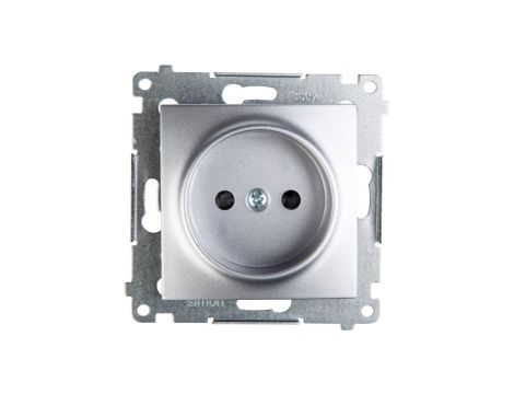 Simon 54 Gniazdo pojedyncze b/u 16A IP20 srebrny mat DG1Z.01/43