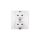Simon 54 Gniazdo podwójne SCHUKO z/u 16A IP20 z przesłoną torów białe DGSz2Z/11