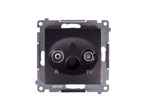 Simon 54 Gniazdo antenowe RD/TV przelotowe antracyt DAP10.01/48