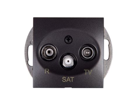 Simon 54 Gniazdo antenowe RD/TV/SAT przelotowe antracyt DASP.01/48