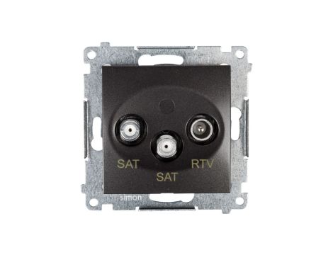 Simon 54 Gniazdo antenowe SAT/SAT/RTV końcowe antracyt DASK2.01/48