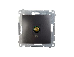 Simon 54 Gniazdo antenowe TV końcowe antracyt DAK1.01/48