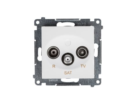 Simon 54 Gniazdo antenowe RD/TV/SAT przelotowe białe DASP.01/11