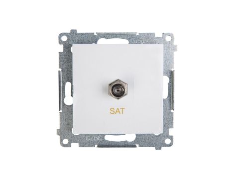 Simon 54 Gniazdo antenowe pojedyncze SAT białe DASF1.01/11