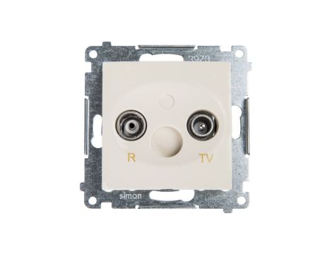 Simon 54 Gniazdo antenowe RD/TV końcowe separowane kremowe DAK.01/41