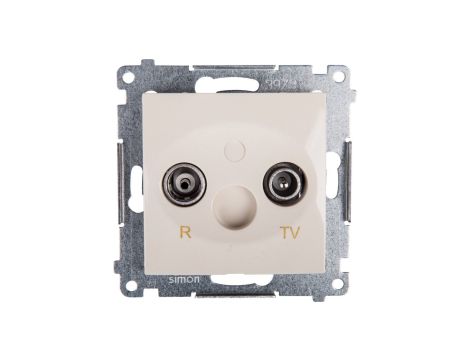 Simon 54 Gniazdo antenowe RD/TV przelotowe kremowe DAP10.01/41