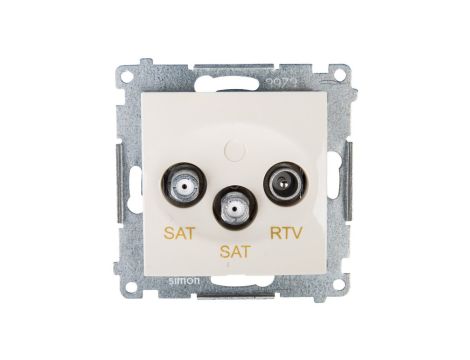 Simon 54 Gniazdo antenowe RTV/SAT/SAT końcowe kremowe DASK2.01/41