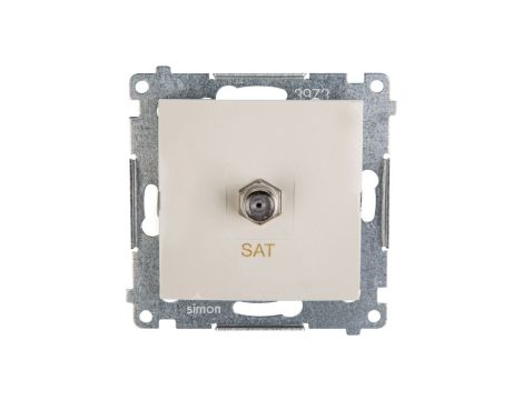 Simon 54 Gniazdo antenowe pojedyncze SAT kremowe DASF1.01/41