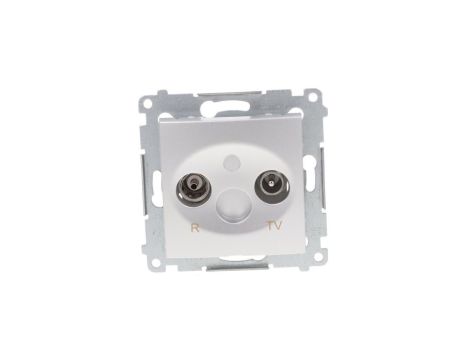 Simon 54 Gniazdo antenowe RD/TV końcowe separowane srebrny mat DAK.01/43