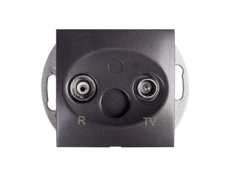 Simon 54 Gniazdo antenowe RD/TV końcowe separowane antracyt DAK.01/48