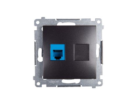 Simon 54 Gniazdo telefoniczne pojedyncze RJ12 antracyt DT1.01/48