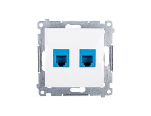 Simon 54 Gniazdo telefoniczne podwójne 2xRJ12 białe DT2.01/11