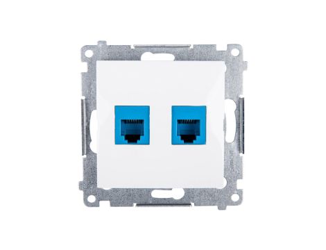 Simon 54 Gniazdo telefoniczne podwójne 2xRJ12 białe DT2.01/11