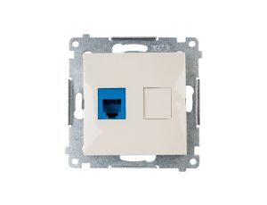 Simon 54 Gniazdo telefoniczne pojedyncze RJ12 kremowe DT1.01/41