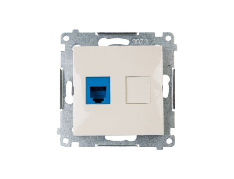 Simon 54 Gniazdo telefoniczne pojedyncze RJ12 kremowe DT1.01/41