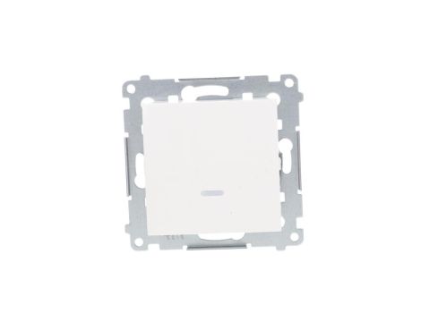 Simon 54 Łącznik jednobiegunowy z podświetleniem, szybkozłącza, biały DW1L.01/11
