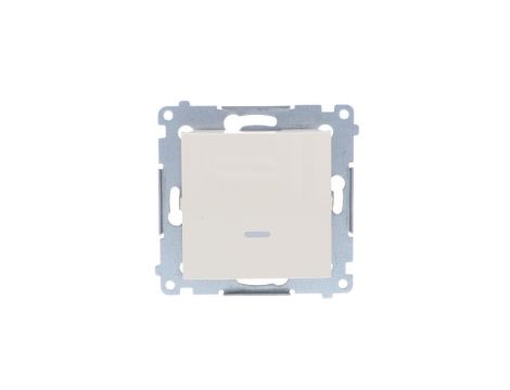 Simon 54 Łącznik jednobiegunowy z podświetleniem, szybkozłącza, kremowy DW1L.01/41